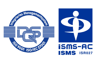 ISOのロゴとISMSのロゴ